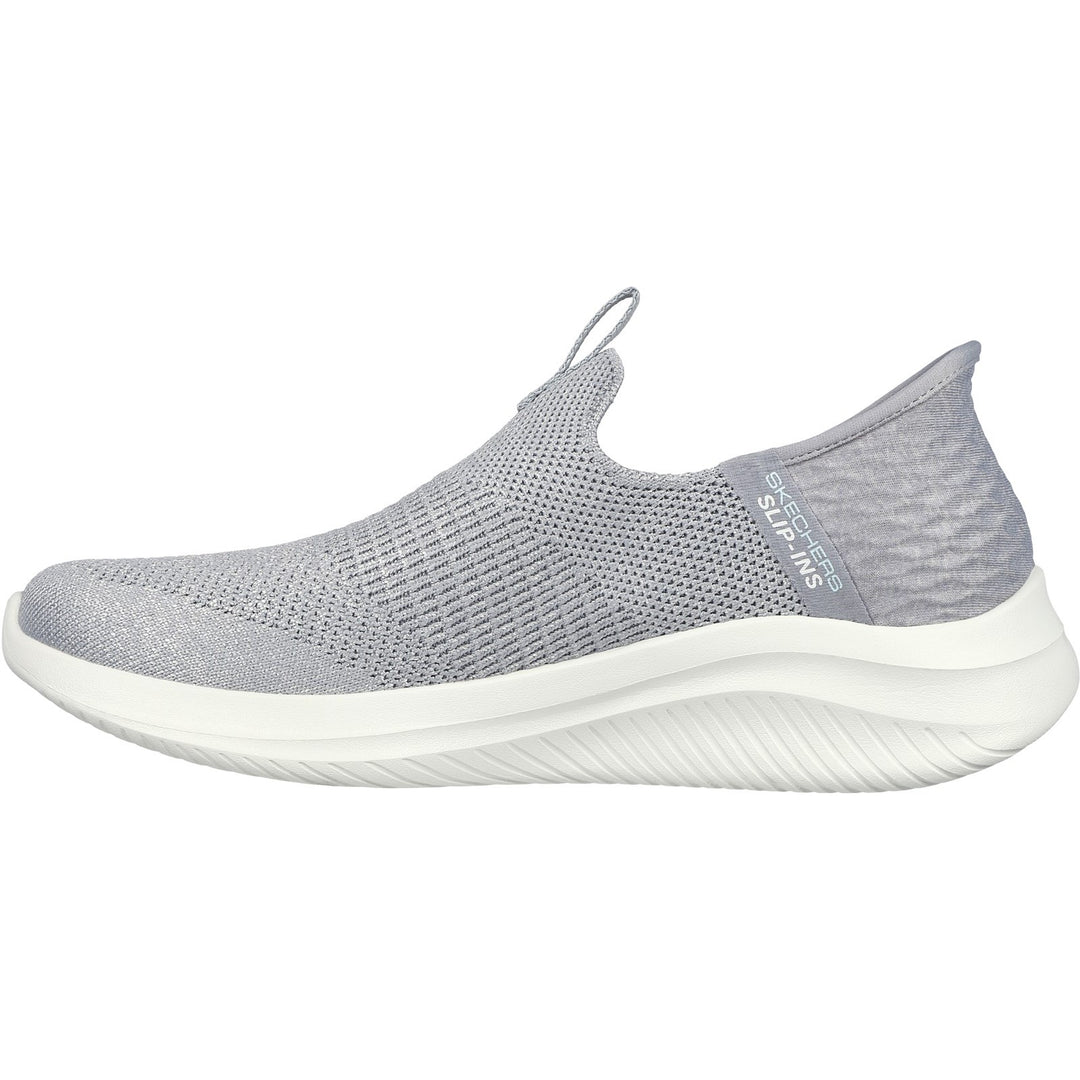 Women's Wide Fit Skechers 149709W Slip-ins Ultra Flex 3.0 Smooth Step Trainers - Light Grey in Light Grey - Image 4