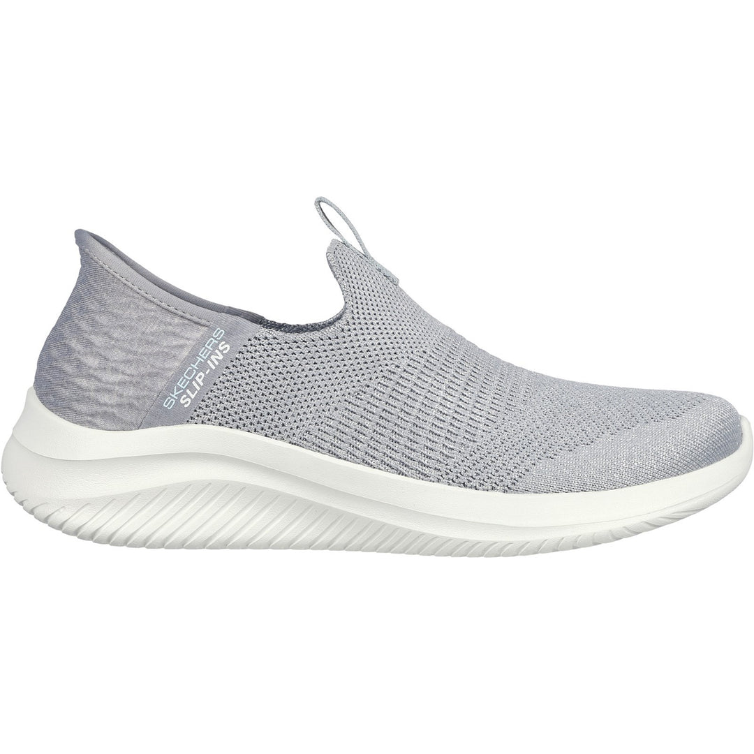 Women's Wide Fit Skechers 149709W Slip-ins Ultra Flex 3.0 Smooth Step Trainers - Light Grey in Light Grey - Image 2