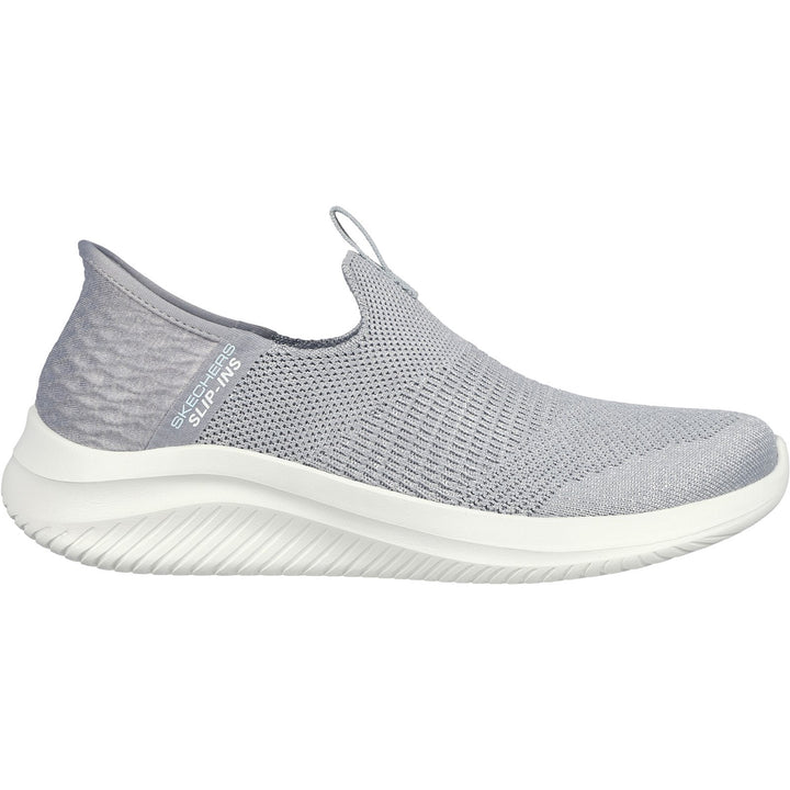 Women's Wide Fit Skechers 149709W Slip-ins Ultra Flex 3.0 Smooth Step Trainers - Light Grey in Light Grey - Image 1