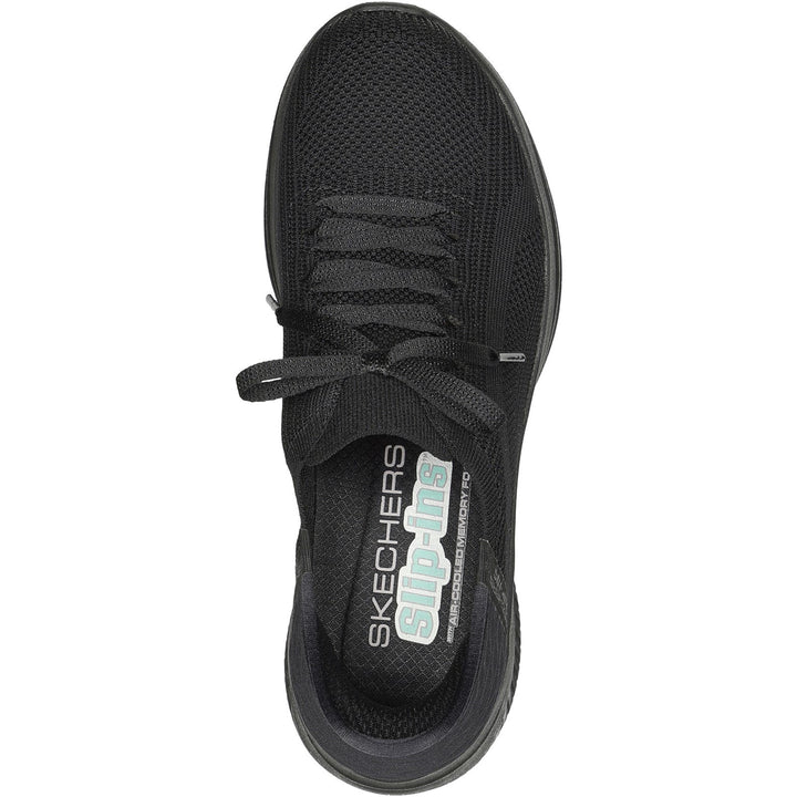 Women's Wide Fit Skechers Slip-ins 149710 Ultra Flex 3.0 Brilliant Path Trainers in Black - Image 1