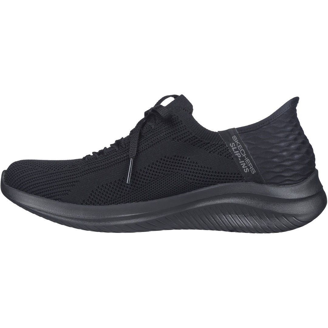 Women's Wide Fit Skechers Slip-ins 149710 Ultra Flex 3.0 Brilliant Path Trainers in Black - Image 4