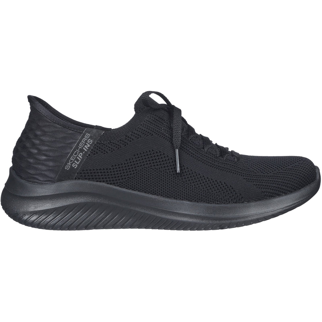 Women's Wide Fit Skechers Slip-ins 149710 Ultra Flex 3.0 Brilliant Path Trainers in Black - Image 2