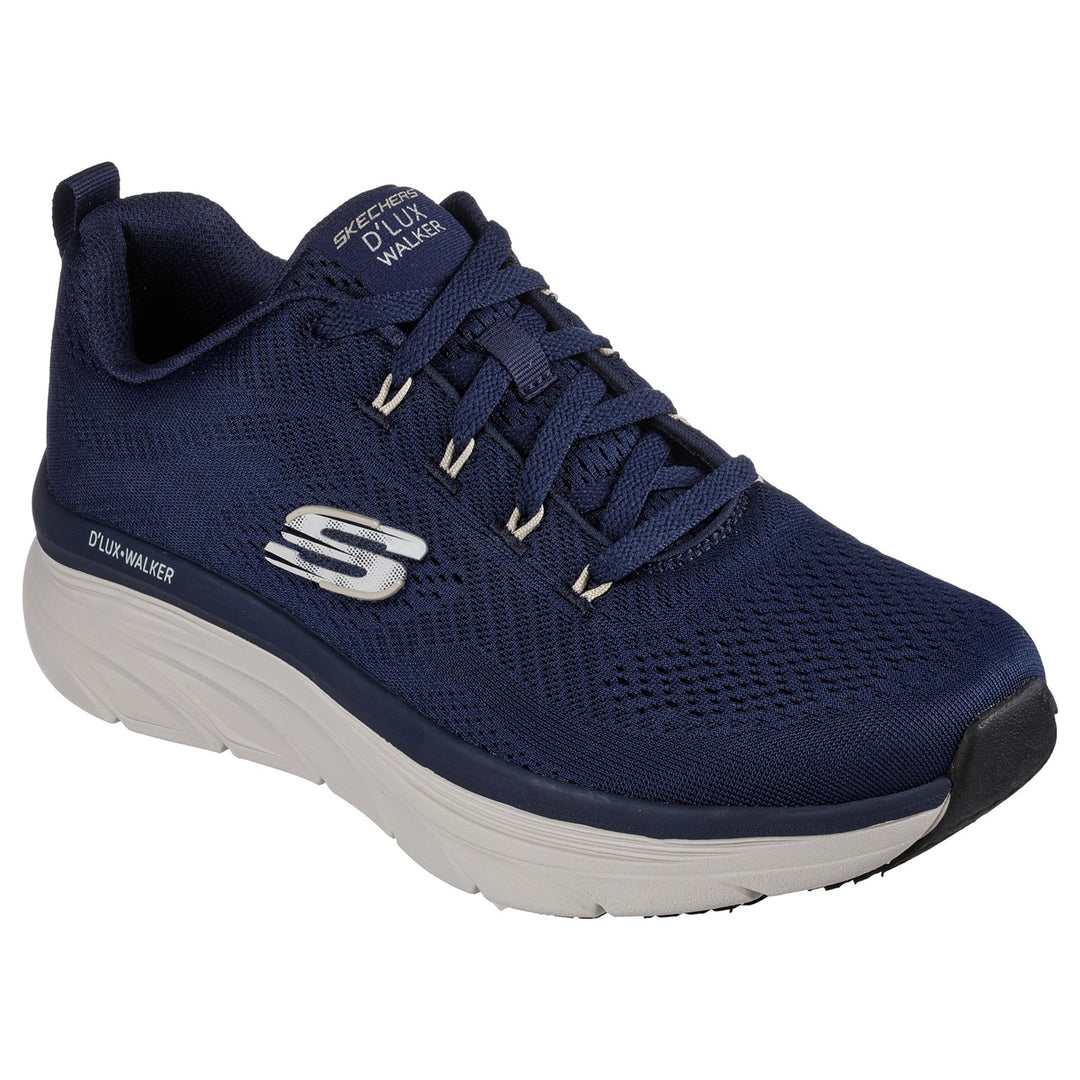 Men's Wide Fit Skechers 232364 Relaxed Fit D'Lux Walker Meerno Trainers in Navy - Image 9