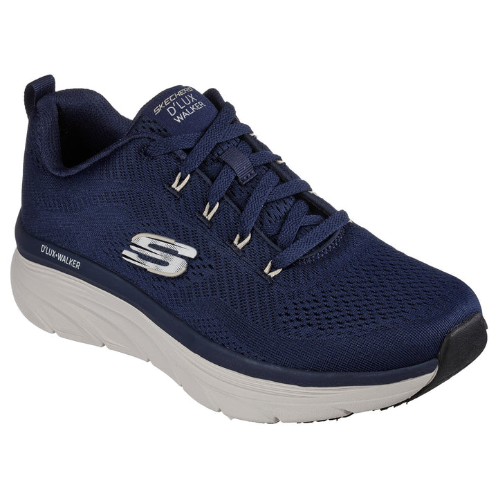 Men's Wide Fit Skechers 232364 Relaxed Fit D'Lux Walker Meerno Trainers in Navy - Image 1