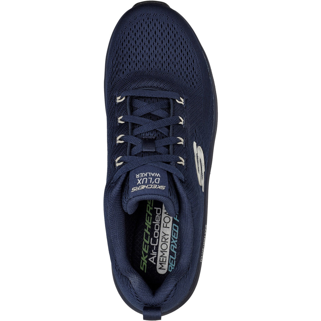 Men's Wide Fit Skechers 232364 Relaxed Fit D'Lux Walker Meerno Trainers in Navy - Image 11