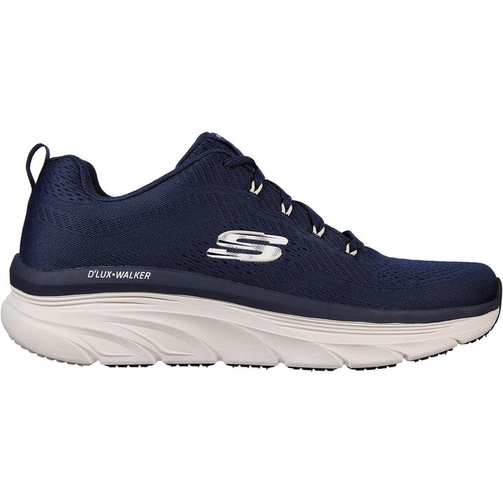 Men's Wide Fit Skechers 232364 Relaxed Fit D'Lux Walker Meerno Trainers in Navy - Image 1