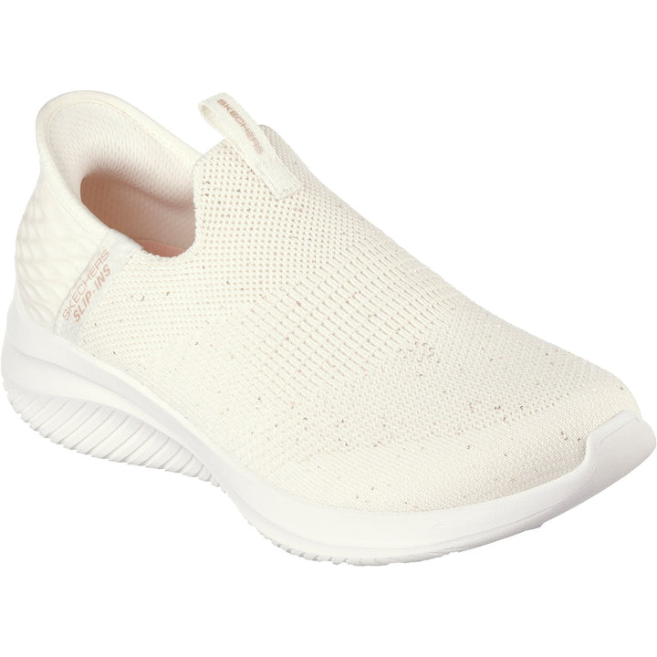 Women's Wide Fit Skechers 149594 Slip-ins Ultra Flex 3.0 Trainers -  Black/Rose Gold in Black/Rose Gold - Image 1
