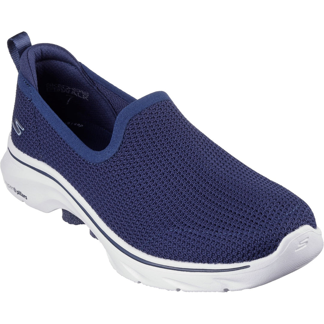 Women's Wide Fit Skechers 125218 Go Walk 7 Ivy Trainers in Black - Image 8