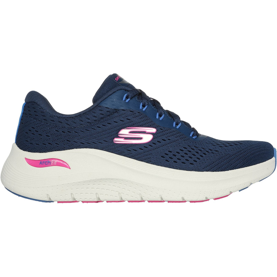 Womens Wide Fit Skechers 150051 2.0 Arch Fit Big League Trainers in Black/Black - Image 12