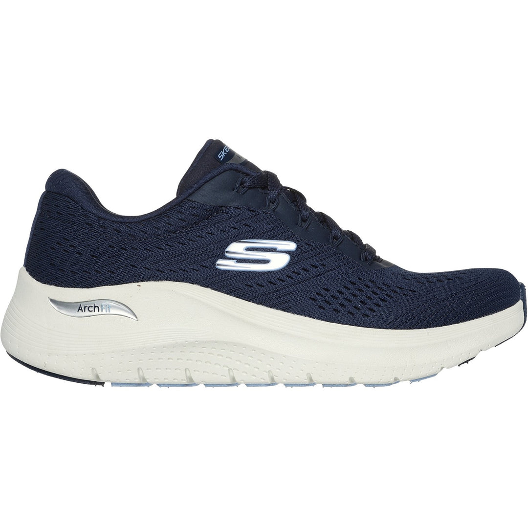 Womens Wide Fit Skechers 150051 2.0 Arch Fit Big League Trainers in Black/Black - Image 7