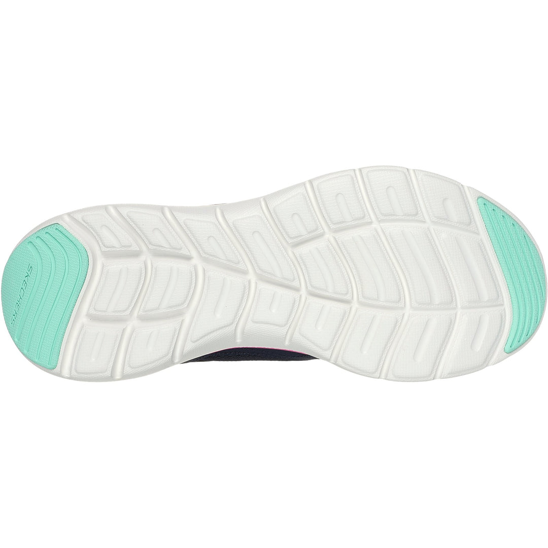 Womens Wide Fit Skechers 150202 Flex Appeal 5.0 Fresh Touch Trainers in Navy/Hot Pink - Image 6