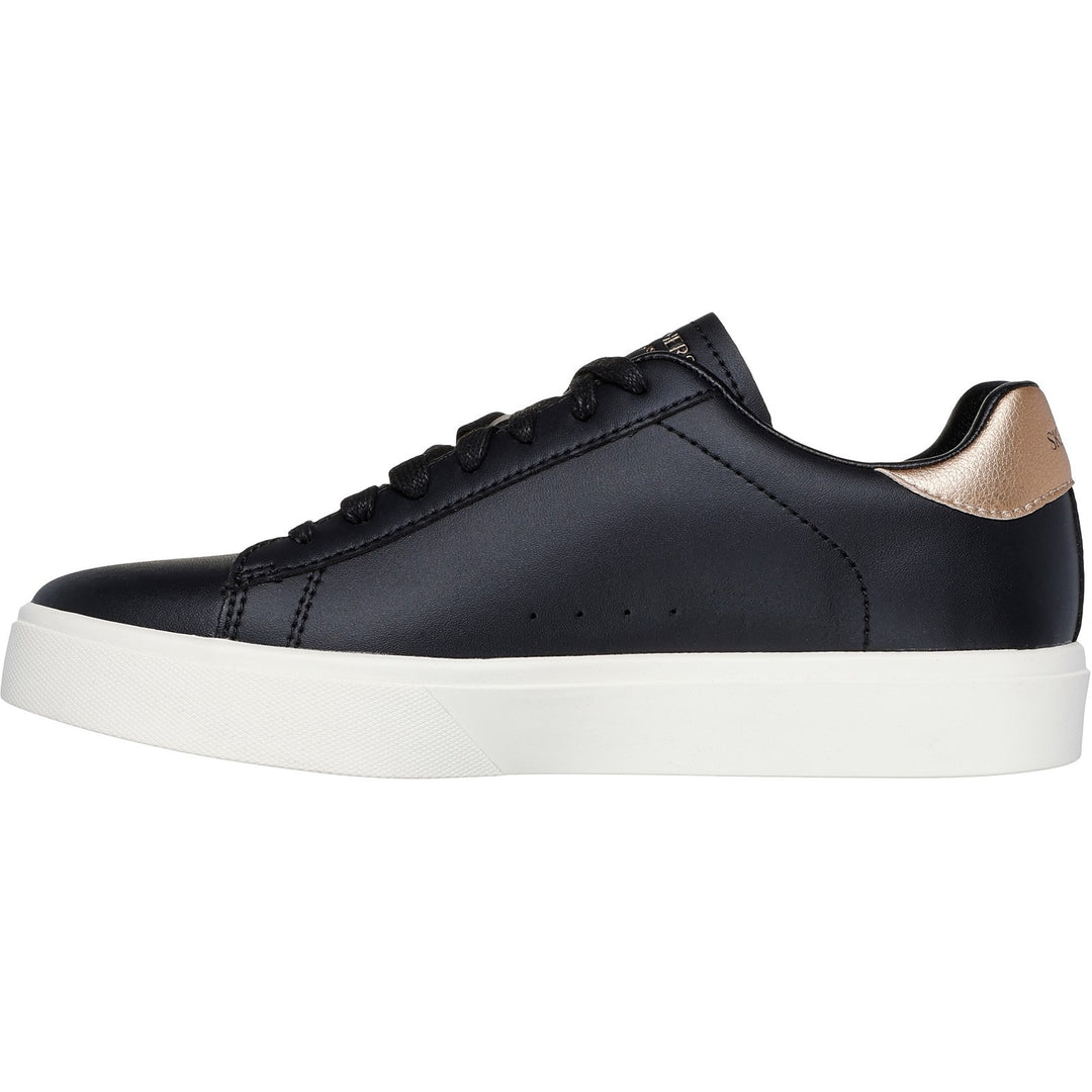 Women's Wide Fit Skechers 185016 Eden Lx Beaming Trainers - Black/Rose Gold in Black/Rose Gold - Image 4