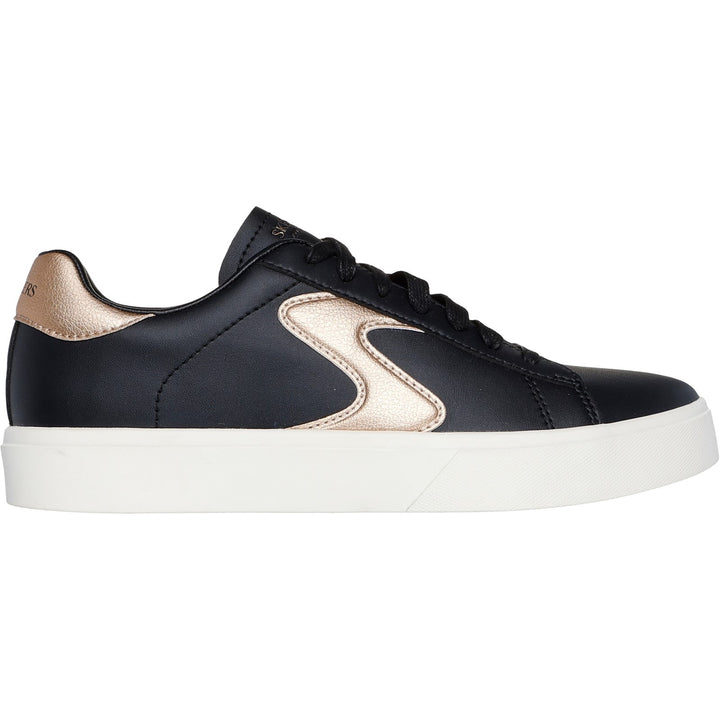 Women's Wide Fit Skechers 185016 Eden Lx Beaming Trainers - Black/Rose Gold in Black/Rose Gold - Image 1