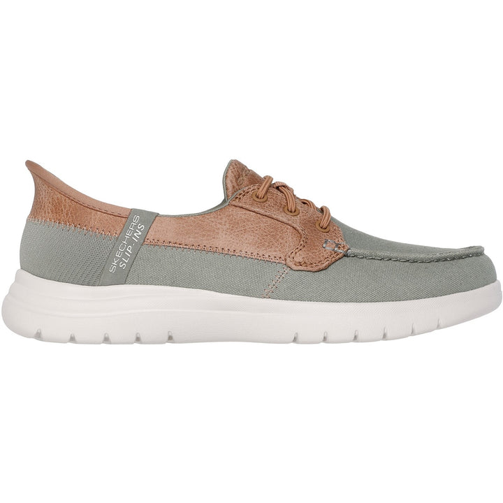 Women's Wide Fit Skechers 136536 Slip-ins On The Go Flex Palmilla Trainers in Navy - Image 1