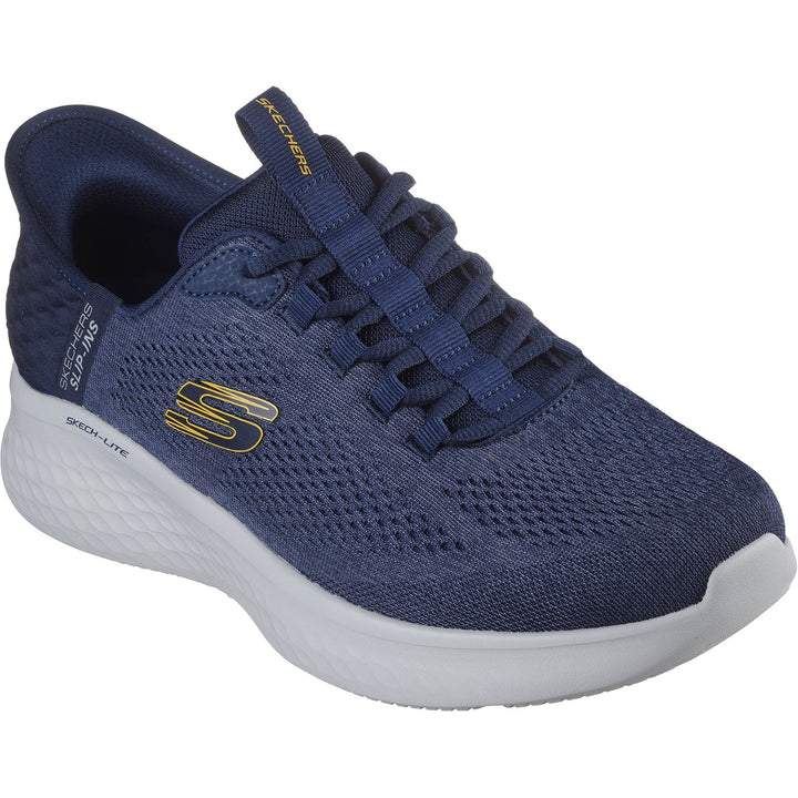 Men's Wide Fit Skechers 232466 Slip-ins Skech Lite Pro Primebase Trainers in Navy/Yellow - Image 1