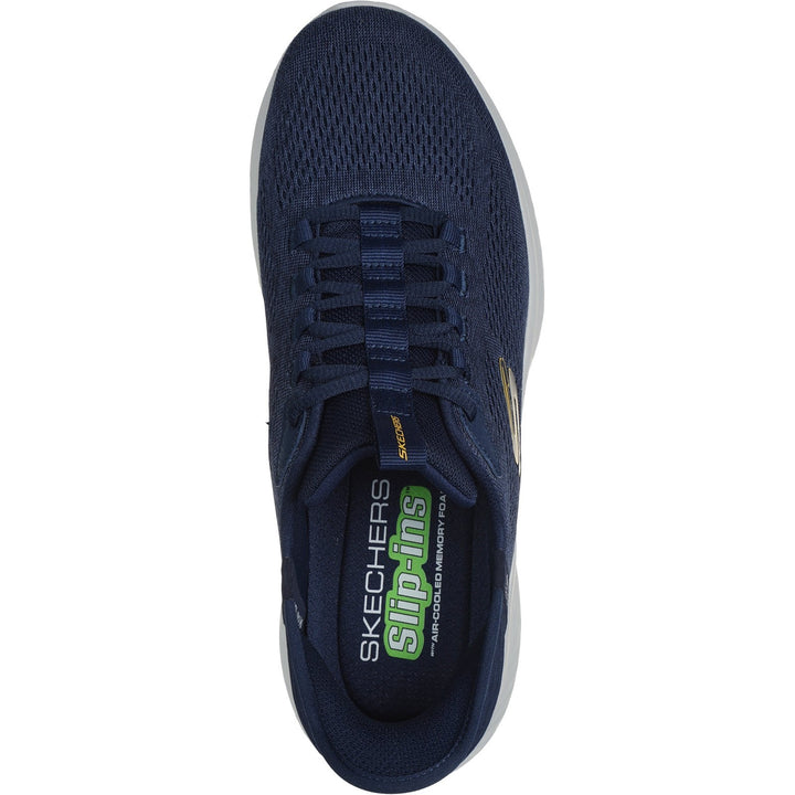 Men's Wide Fit Skechers 232466 Slip-ins Skech Lite Pro Primebase Trainers in Navy/Yellow - Image 1