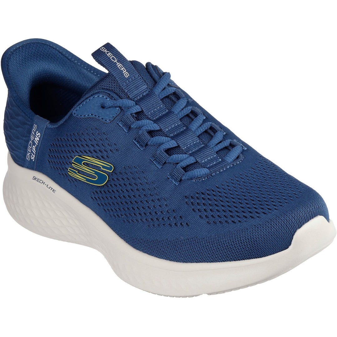 Men's Wide Fit Skechers 232466 Slip-ins Skech Lite Pro Primebase Trainers in Navy/Yellow - Image 15