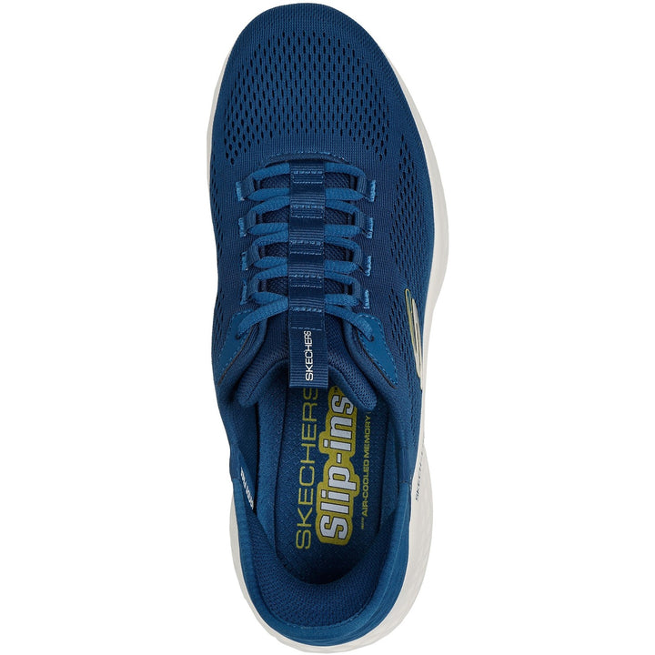 Men's Wide Fit Skechers 232466 Slip-ins Skech Lite Pro Primebase Trainers in Navy/Yellow - Image 1