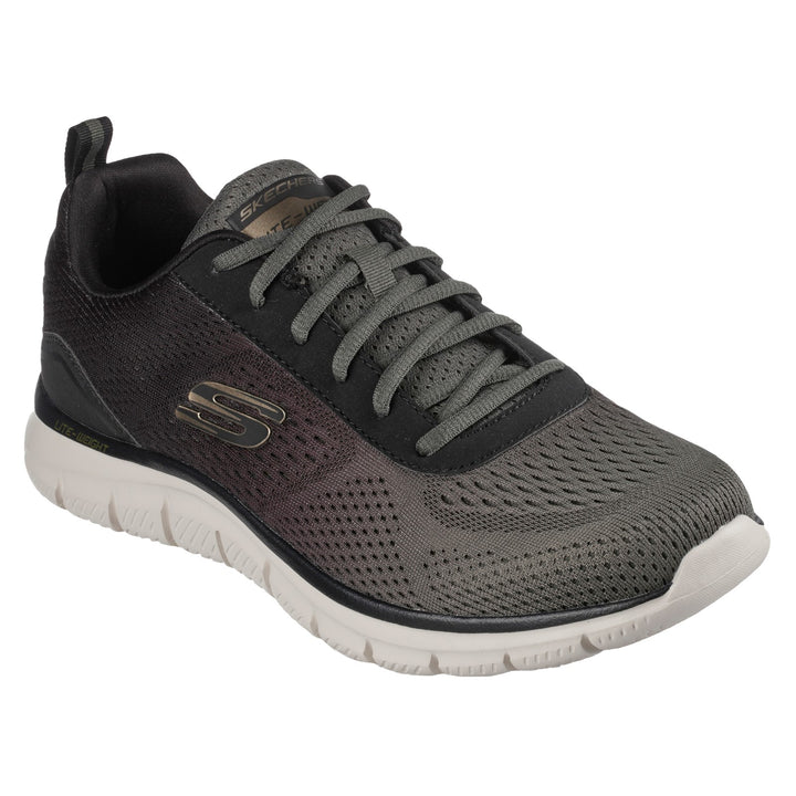 Men's Wide Fit Skechers 232399 Track-Ripkent Walking Trainers - Olive/Black in Olive/Black - Image 1