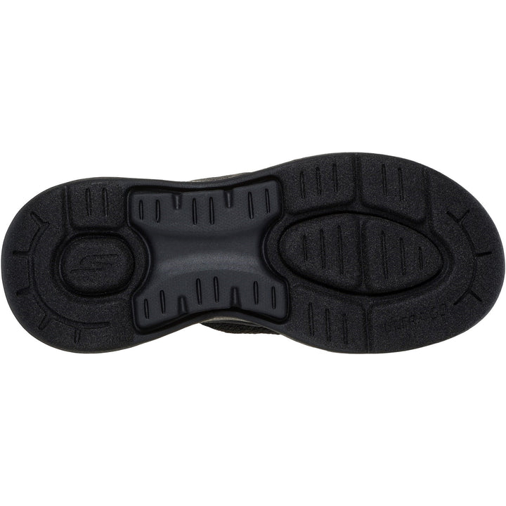 Women's Wide Fit Skechers 140803 Go Walk Arch Fit Sandals in Black - Image 1