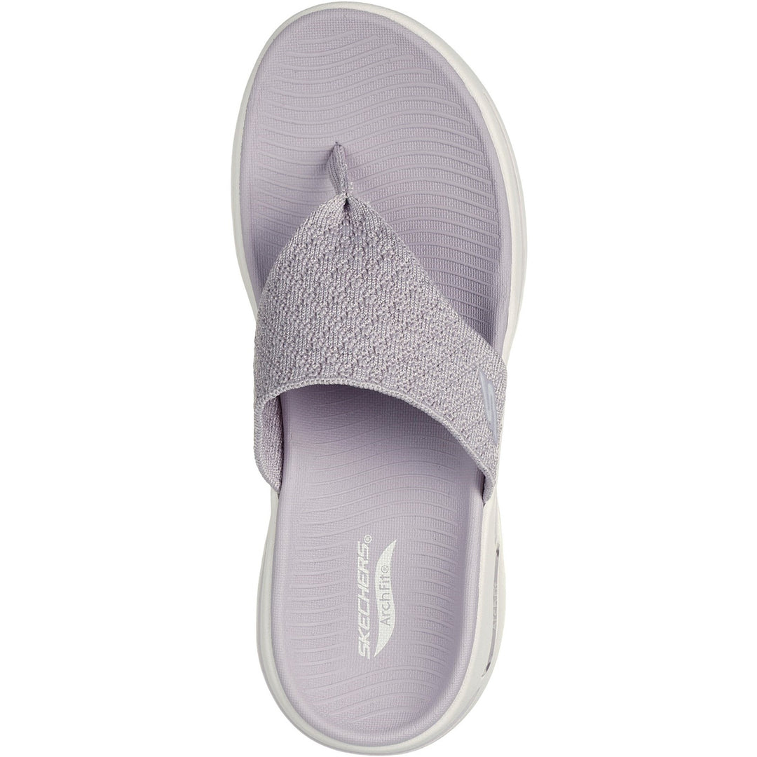 Women's Wide Fit Skechers 140803 Go Walk Arch Fit Sandals in Black - Image 10