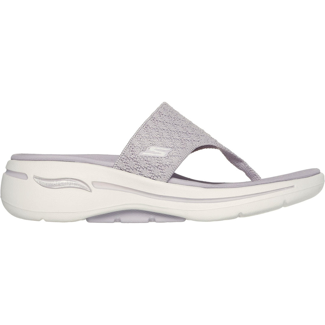 Women's Wide Fit Skechers 140803 Go Walk Arch Fit Sandals in Black - Image 7