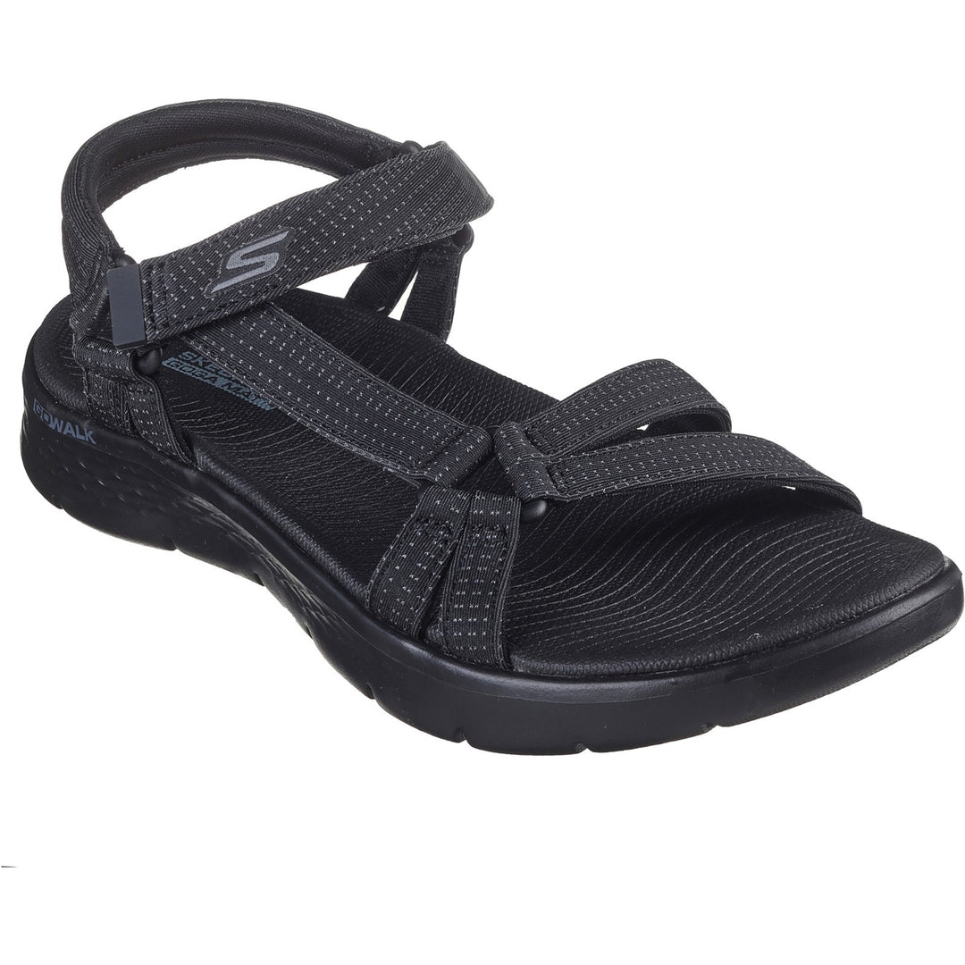 Women's Wide Fit Skechers 141451 Go Walk Flex Sublime Sandals in Navy - Image 14