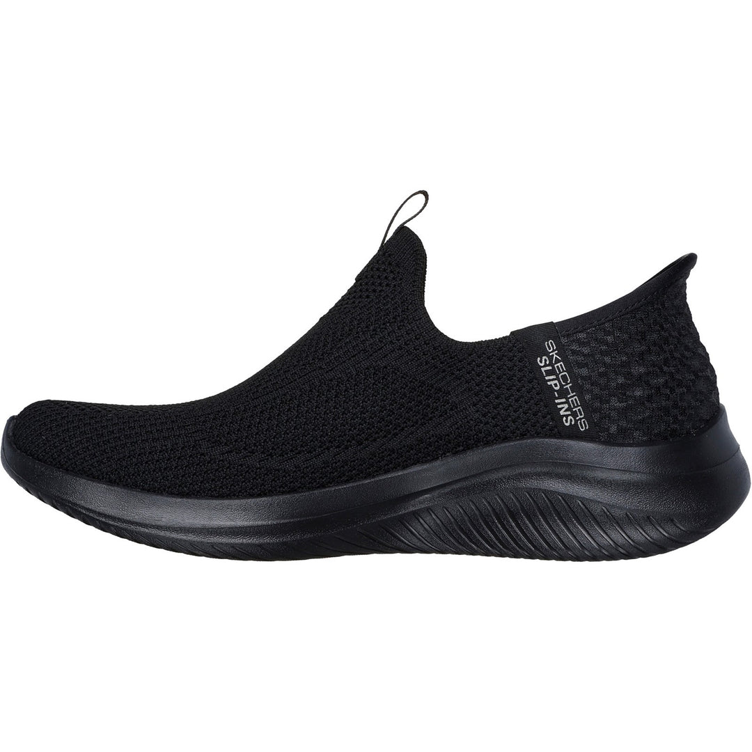 Women's Wide Fit Skechers 150450 Slip-ins Ultra Flex 3.0 Easy Win Trainers in Black/White - Image 4