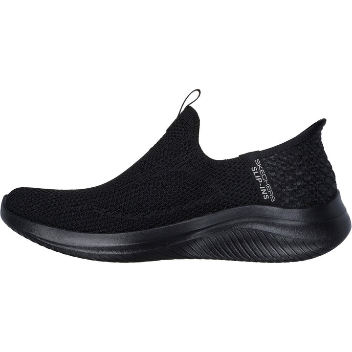Women's Wide Fit Skechers 150450 Slip-ins Ultra Flex 3.0 Easy Win Trainers in Black/White - Image 1