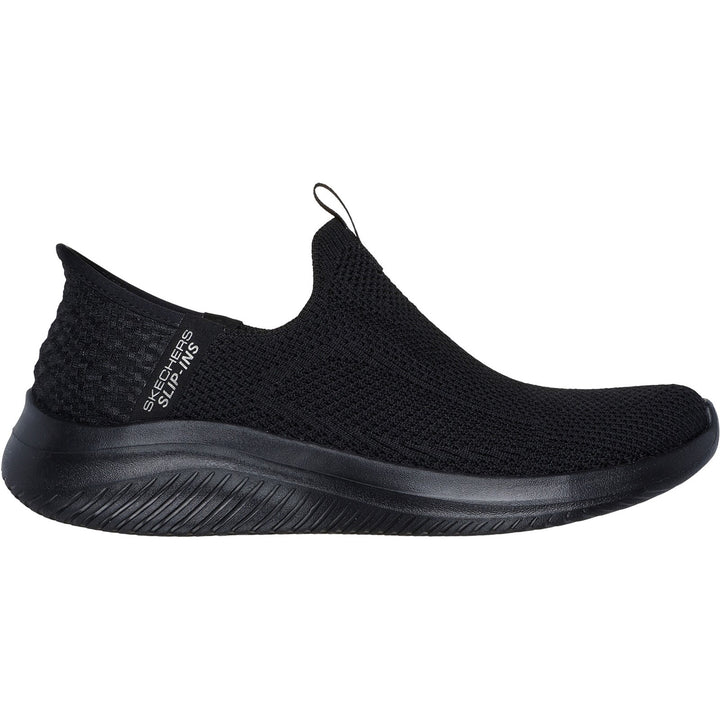 Women's Wide Fit Skechers 150450 Slip-ins Ultra Flex 3.0 Easy Win Trainers in Black/White - Image 1