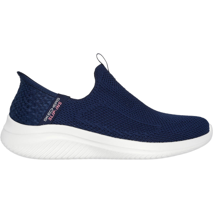 Women's Wide Fit Skechers 150450 Slip-ins Ultra Flex 3.0 Easy Win Trainers in Black/White - Image 1