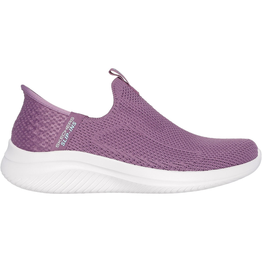 Women's Wide Fit Skechers 150450 Slip-ins Ultra Flex 3.0 Easy Win Trainers in Black/White - Image 11