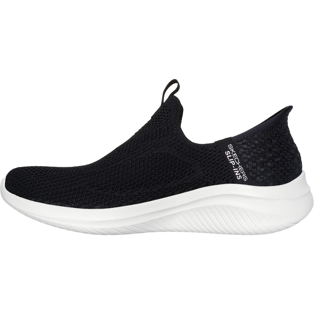 Women's Wide Fit Skechers 150450 Slip-ins Ultra Flex 3.0 Easy Win Trainers in Black/White - Image 7
