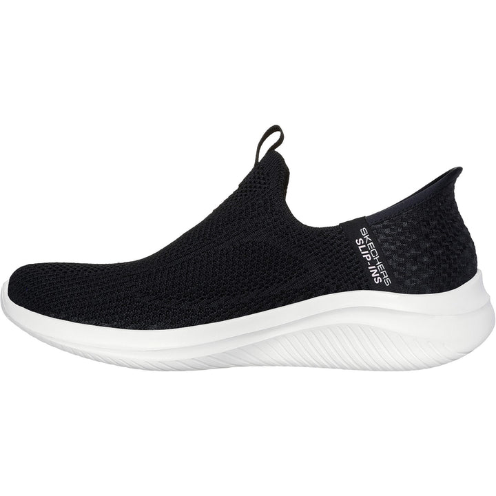 Women's Wide Fit Skechers 150450 Slip-ins Ultra Flex 3.0 Easy Win Trainers in Black/White - Image 1