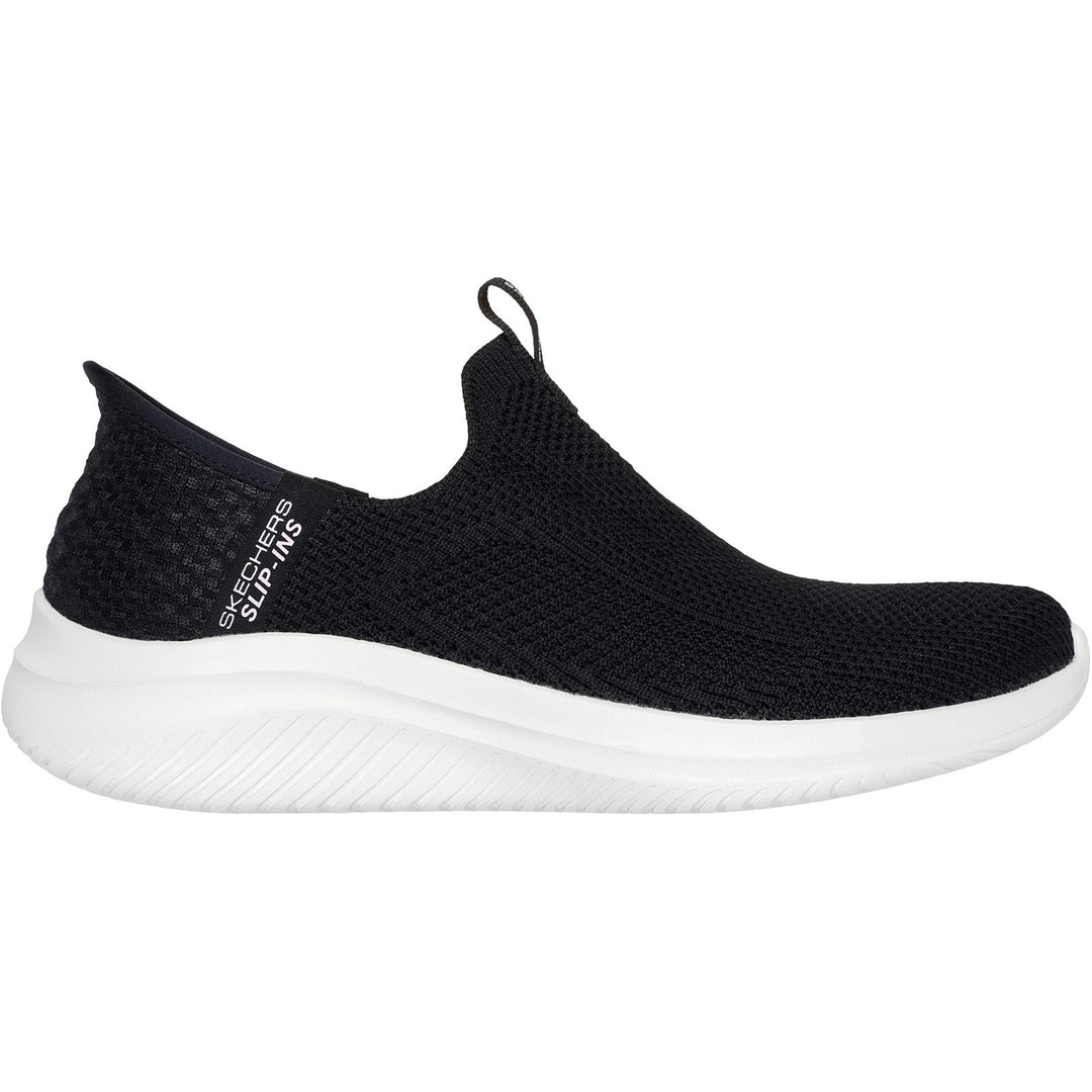 Women's Wide Fit Skechers 150450 Slip-ins Ultra Flex 3.0 Easy Win Trainers in Black/White - Image 5