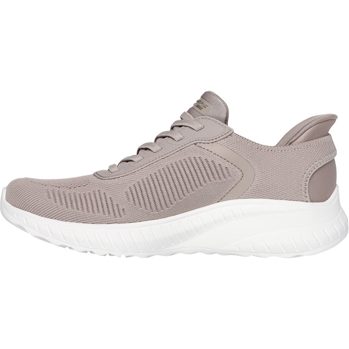 Women's Wide Fit Skechers Slip-ins 117497 Waves Bobs Sport Squad Trainers in Black - Image 1