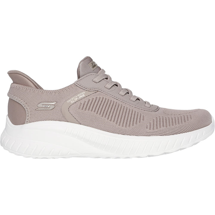 Women's Wide Fit Skechers Slip-ins 117497 Waves Bobs Sport Squad Trainers in Black - Image 1
