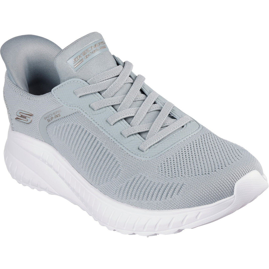 Women's Wide Fit Skechers Slip-ins 117497 Waves Bobs Sport Squad Trainers in Black - Image 29