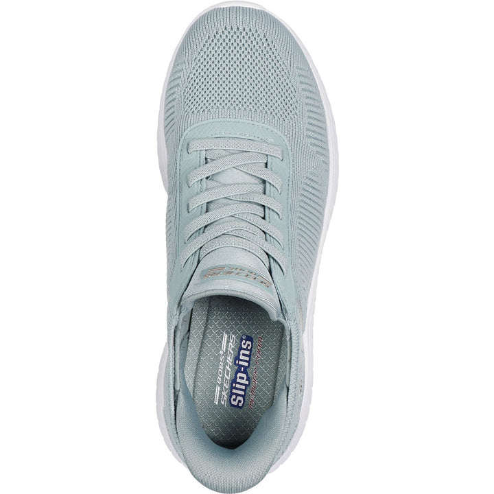 Women's Wide Fit Skechers Slip-ins 117497 Waves Bobs Sport Squad Trainers in Black - Image 1
