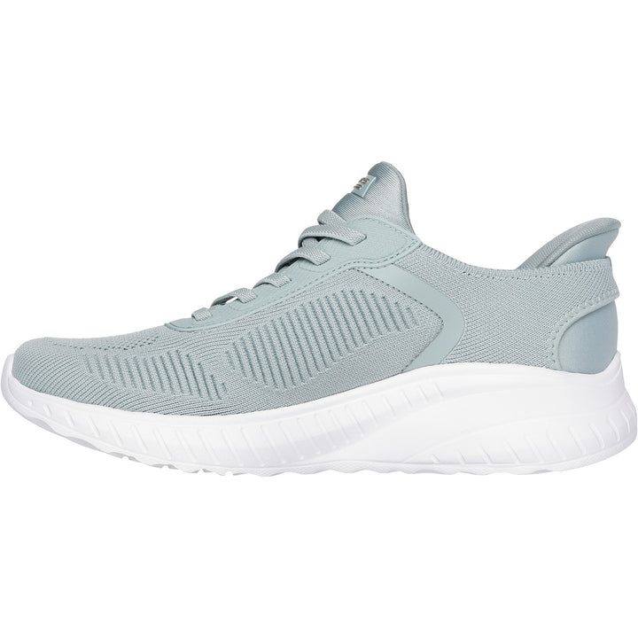 Women's Wide Fit Skechers Slip-ins 117497 Waves Bobs Sport Squad Trainers in Black - Image 1