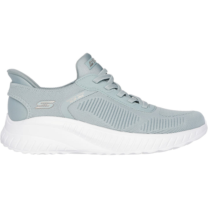 Women's Wide Fit Skechers Slip-ins 117497 Waves Bobs Sport Squad Trainers in Black - Image 1