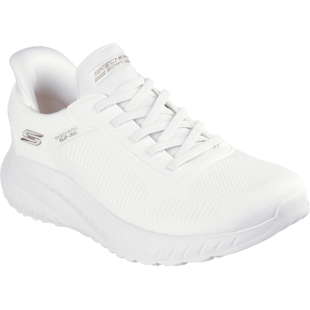 Women's Wide Fit Skechers Slip-ins 117497 Waves Bobs Sport Squad Trainers in Black - Image 20