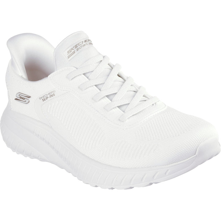 Women's Wide Fit Skechers Slip-ins 117497 Waves Bobs Sport Squad Trainers in Black - Image 1