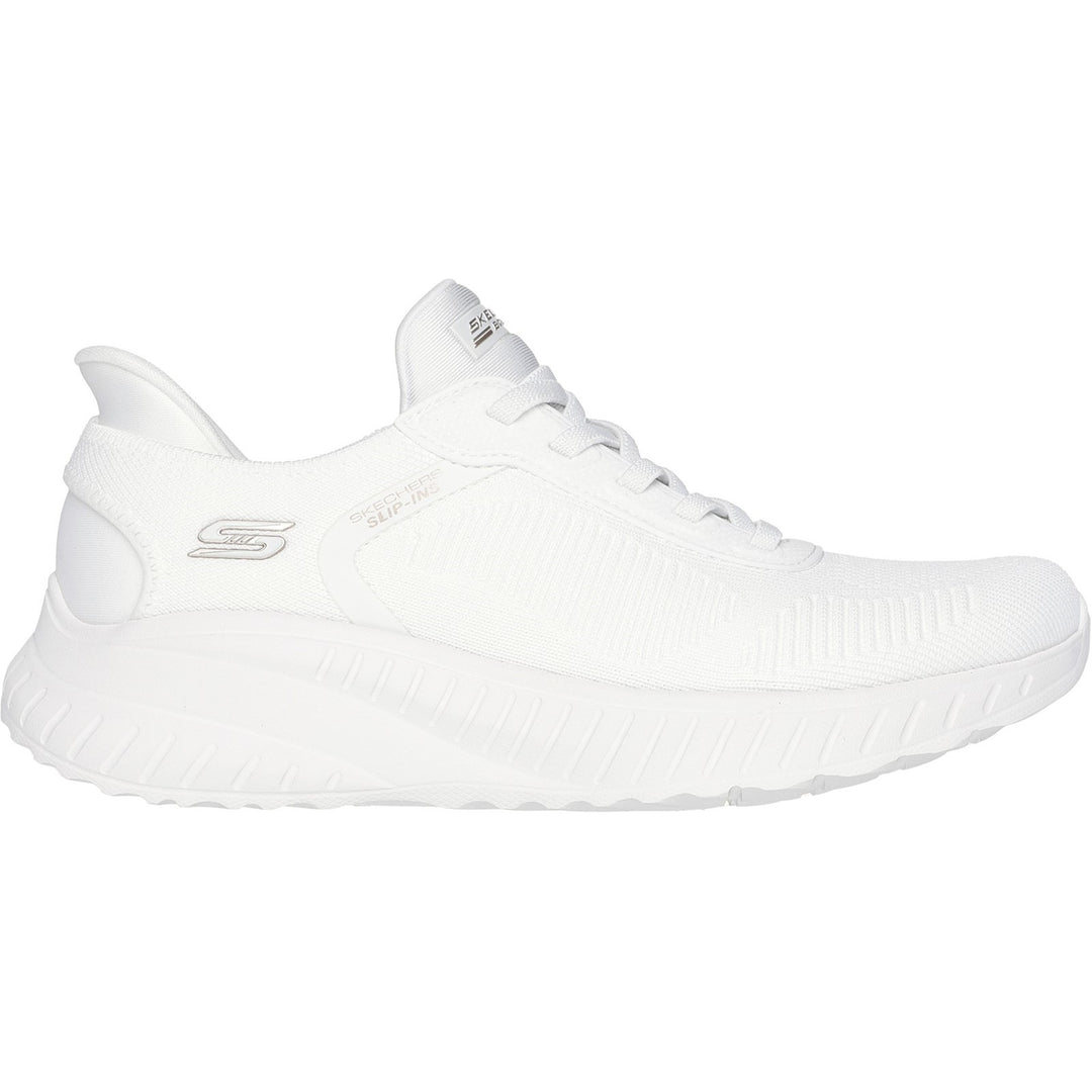 Women's Wide Fit Skechers Slip-ins 117497 Waves Bobs Sport Squad Trainers in Black - Image 19