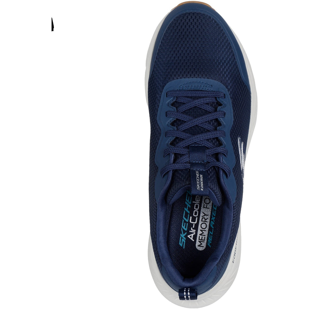 Men's Wide Fit Skechers 232835 Edgeride Trainers in Black - Image 10