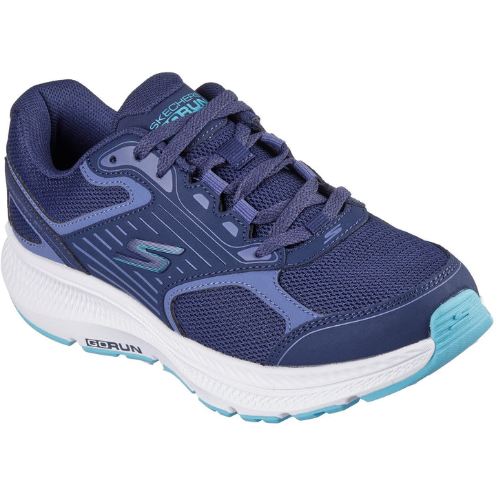 Women's Wide Fit Skechers 128606 Go Run Consistent 2.0 Advantage Trainers in Navy/Multi - Image 1
