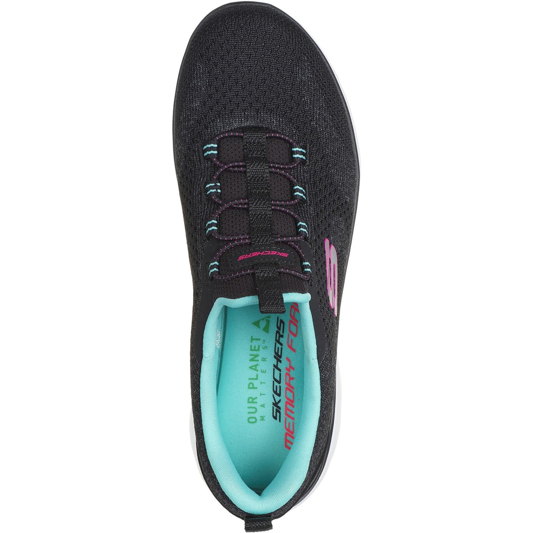 Women's Wide Fit Skechers 150120 Summits New Nature Trainers in Black/Multi - Image 5