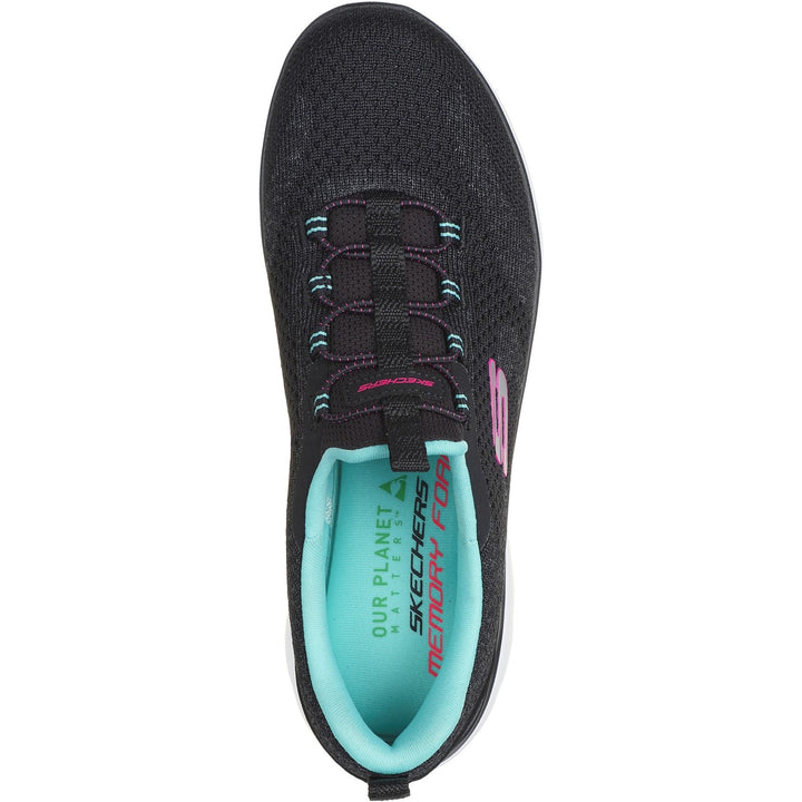 Women's Wide Fit Skechers 150120 Summits New Nature Trainers in Black/Multi - Image 1