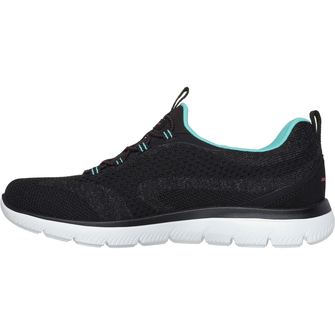 Women's Wide Fit Skechers 150120 Summits New Nature Trainers in Black/Multi - Image 4