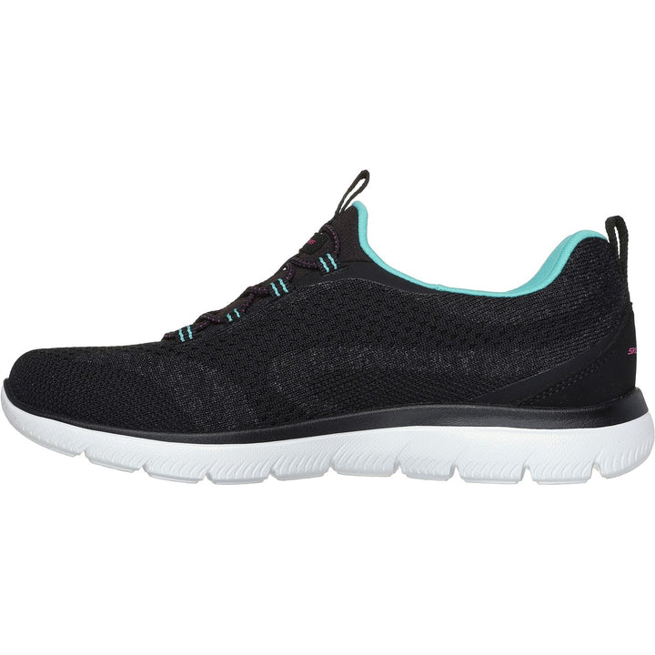 Women's Wide Fit Skechers 150120 Summits New Nature Trainers in Black/Multi - Image 1